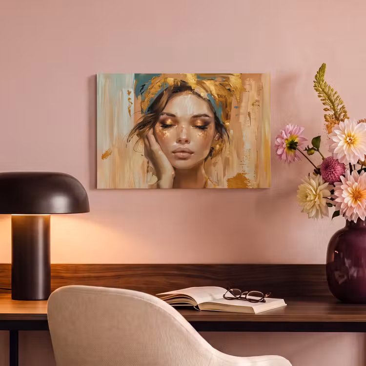 Canvas schilderij - Vrouwen - Portret - Luxe - Goud — 4
