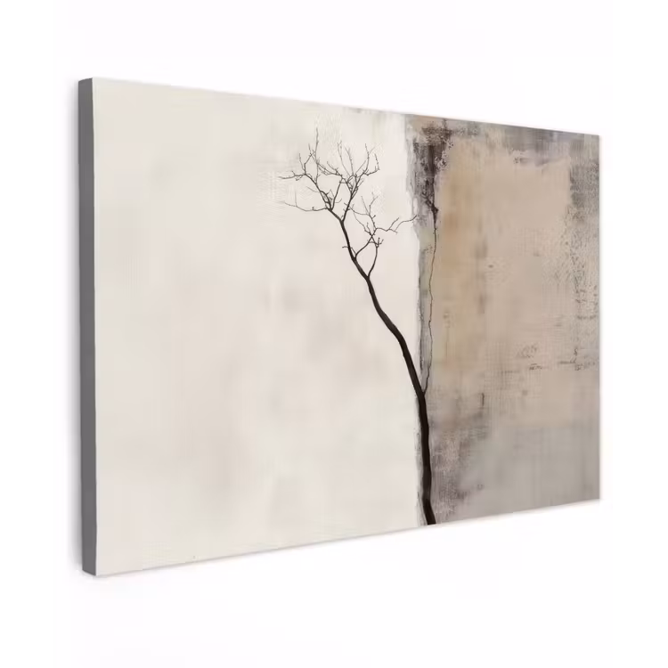 Canvas schilderij - Wabi sabi - Plant - Beige — 1