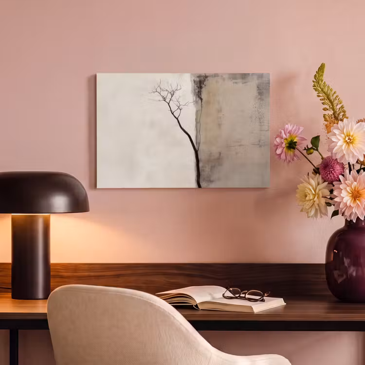 Canvas schilderij - Wabi sabi - Plant - Beige — 4