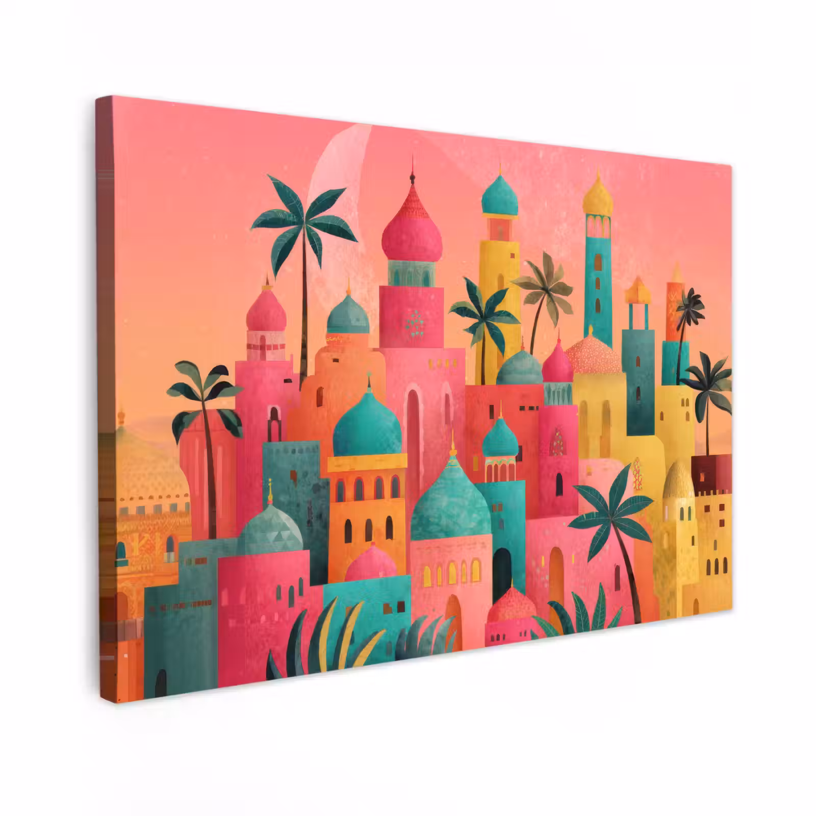 Canvas schilderij - Kleurrijk - Palmbomen - Islamitisch — 1