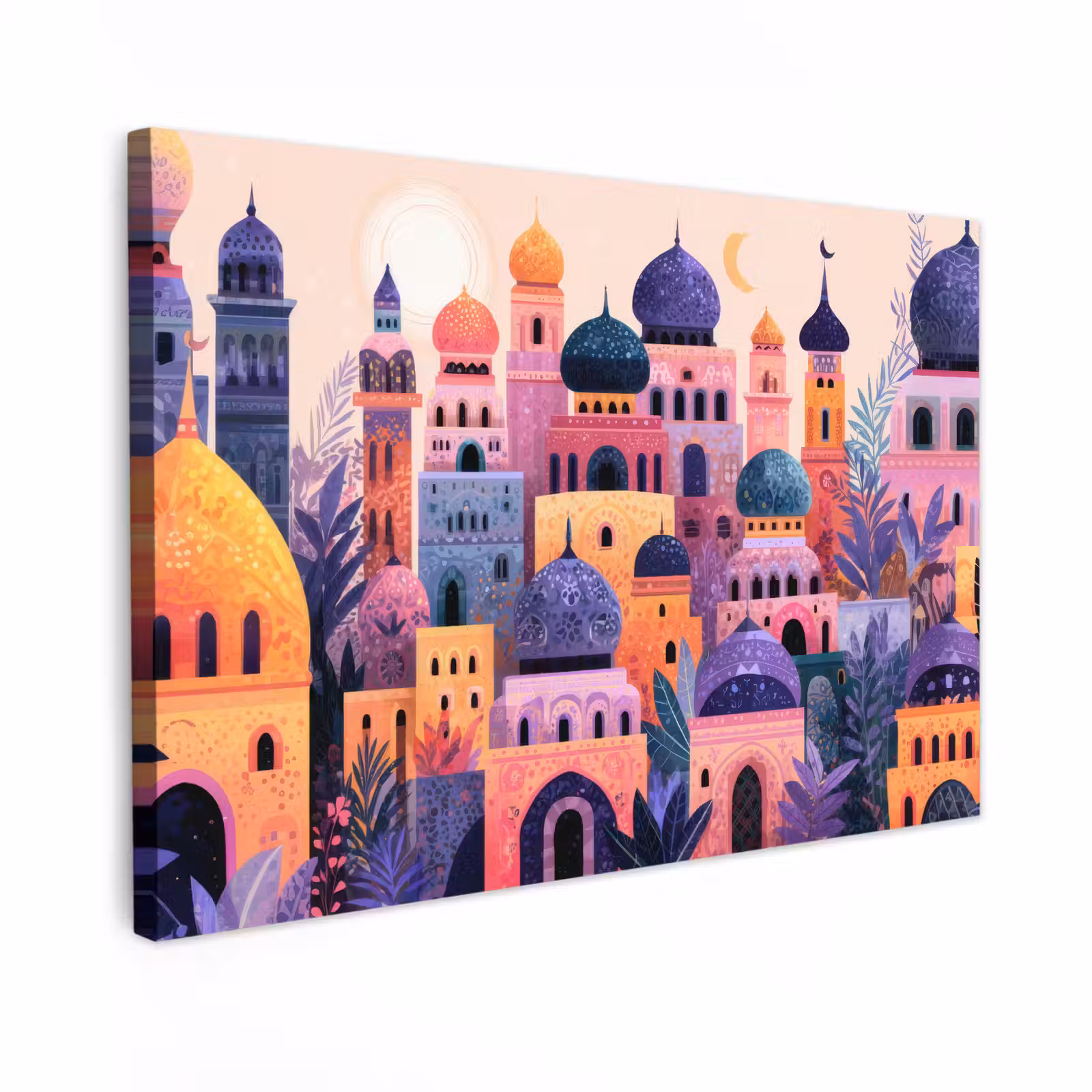 Canvas schilderij - Kleurrijke stad - Zon - Islamitisch — 1