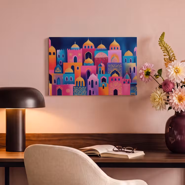 Canvas schilderij - Kleurrijk - Avond - Islamitisch — 4