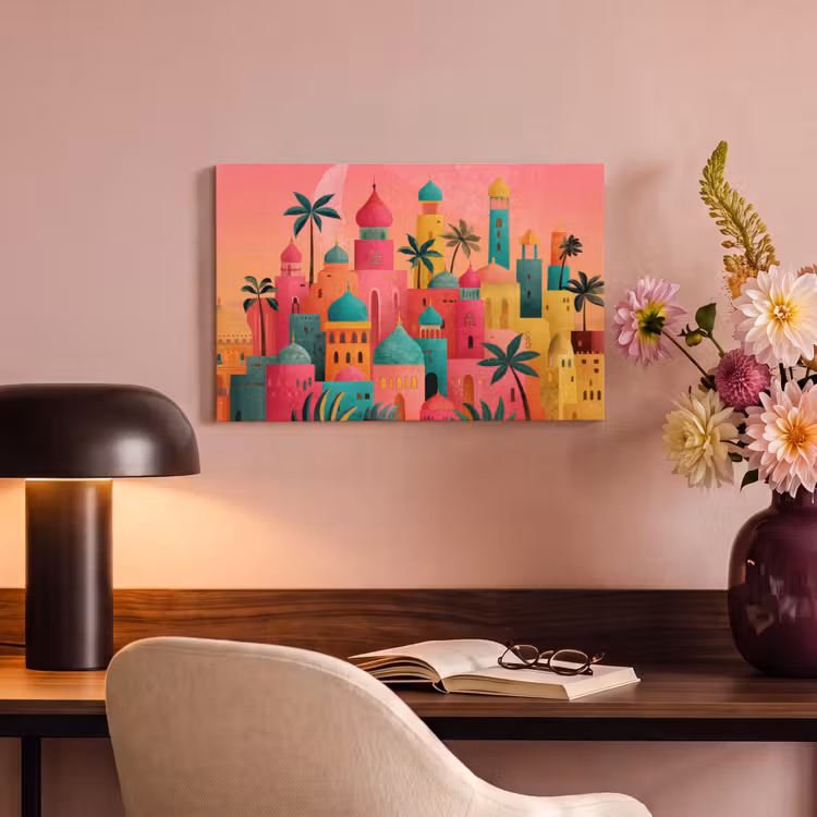 Canvas schilderij - Kleurrijk - Palmbomen - Islamitisch — 4
