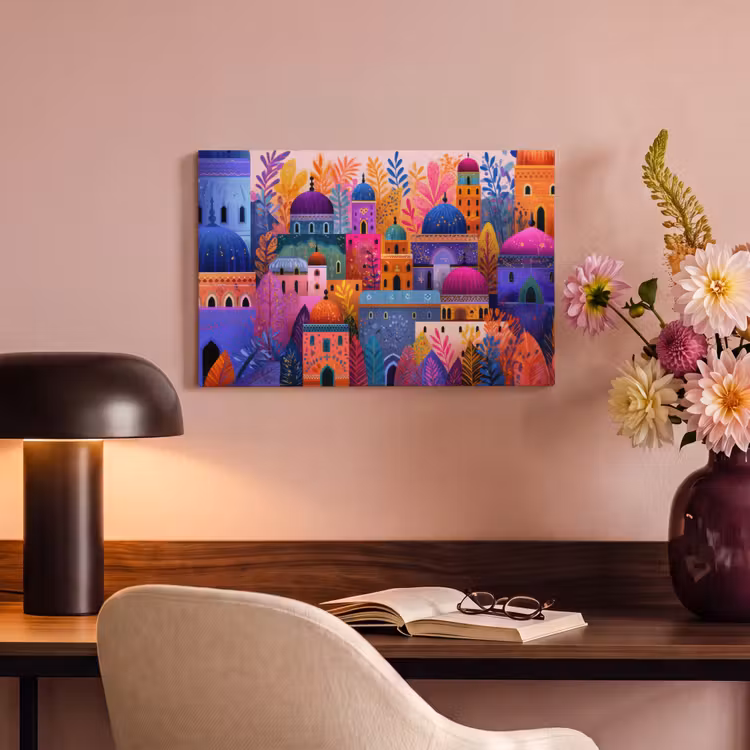 Canvas schilderij - Kleurrijk paradijs - Levendig - Islamitisch — 4