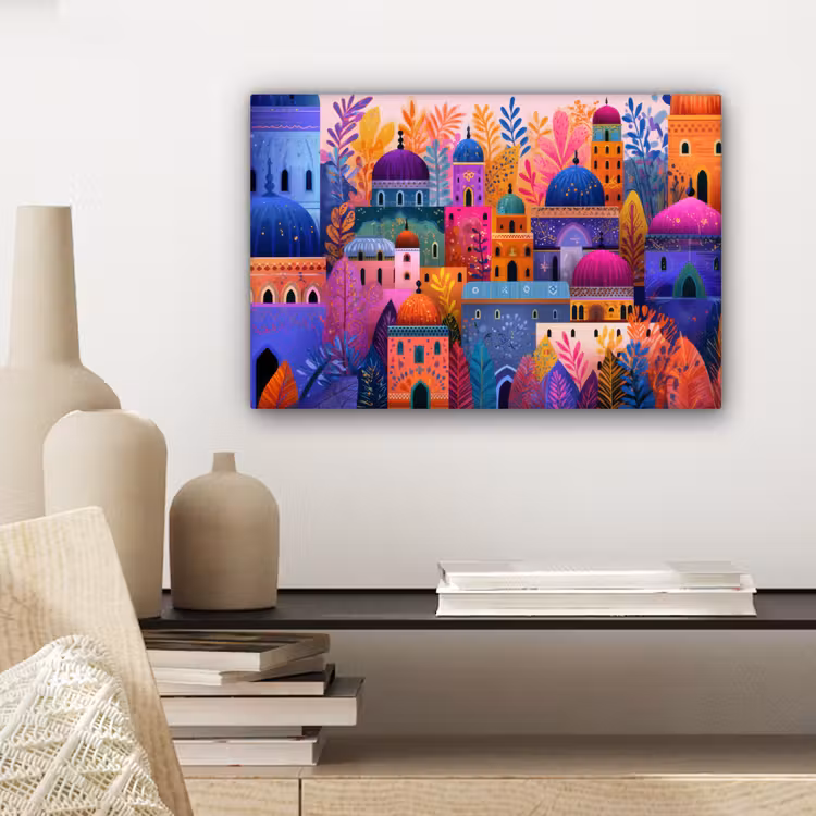 Canvas schilderij - Kleurrijk paradijs - Levendig - Islamitisch — 5
