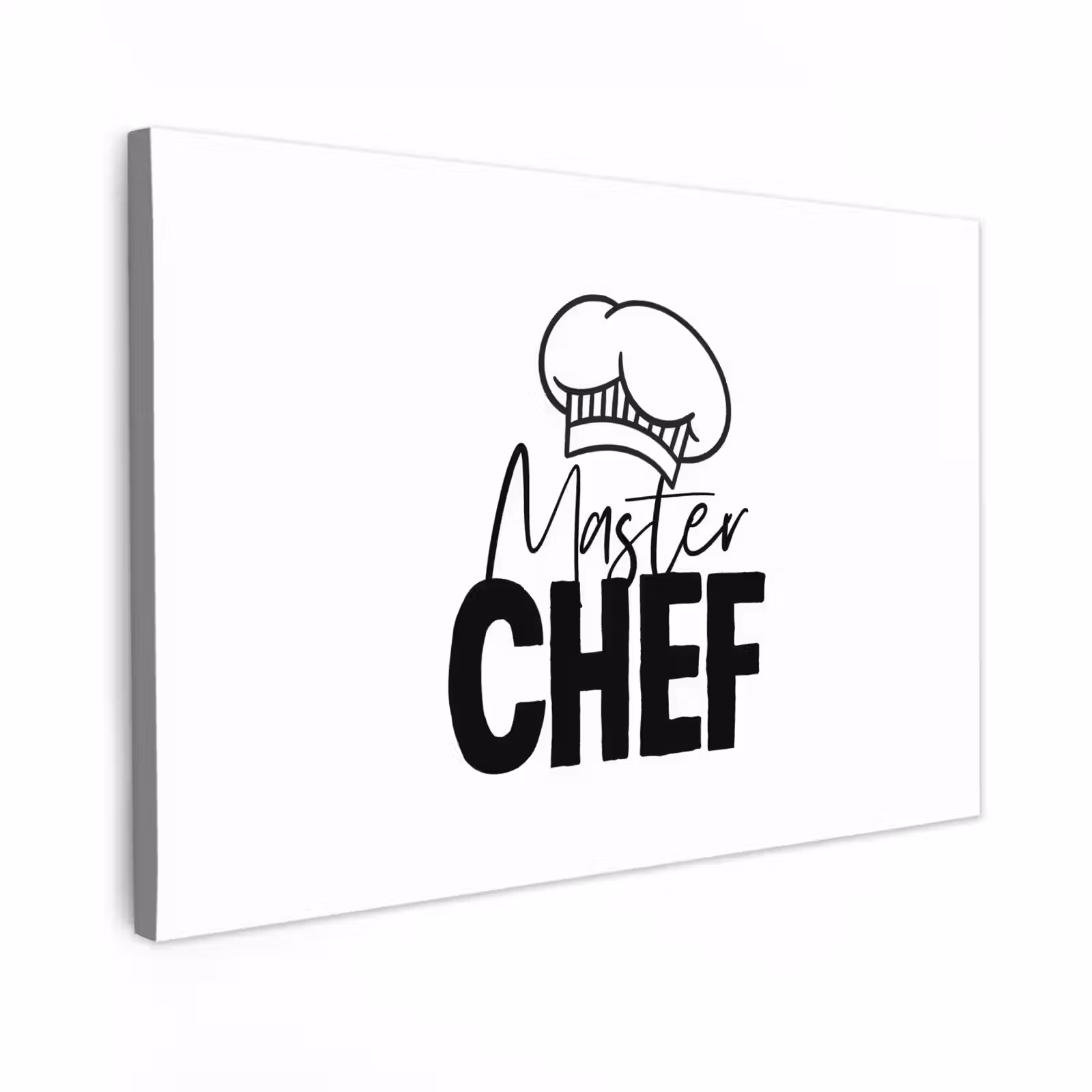 Canvas schilderij - Keuken - Koken - Bakken - Chef - Master Chef - Kok - Tekst — 1