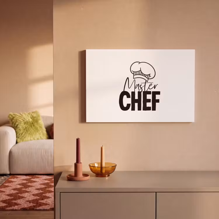 Canvas schilderij - Keuken - Koken - Bakken - Chef - Master Chef - Kok - Tekst — 2