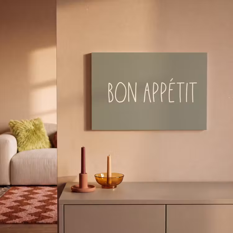 Canvas schilderij - Spreuken - Bon appétit - Quotes - Eet smakelijk - Eten — 2