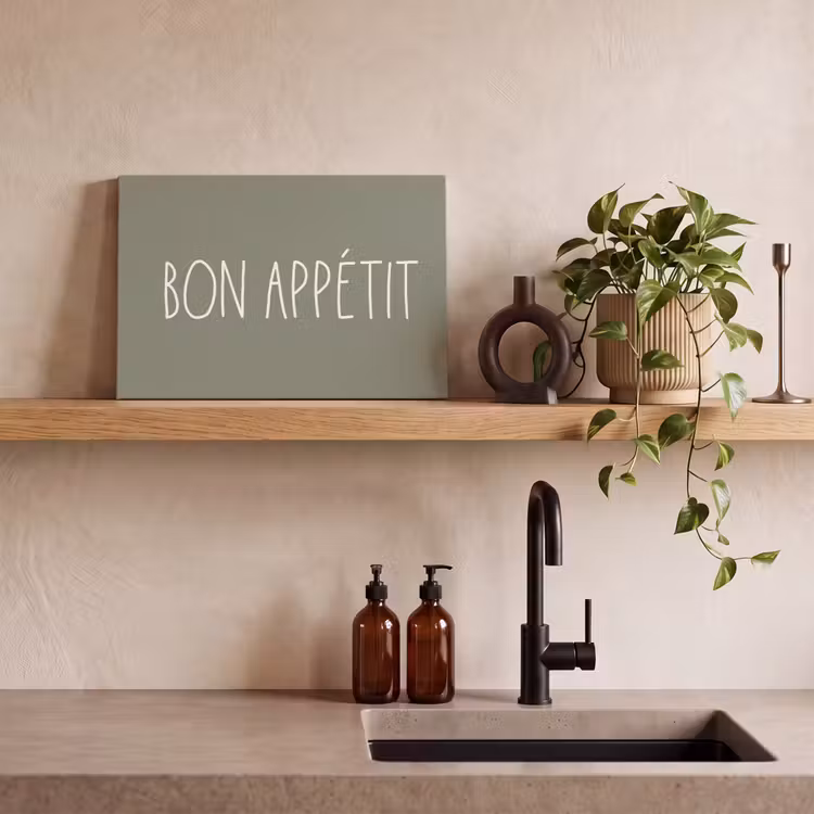 Canvas schilderij - Spreuken - Bon appétit - Quotes - Eet smakelijk - Eten — 3