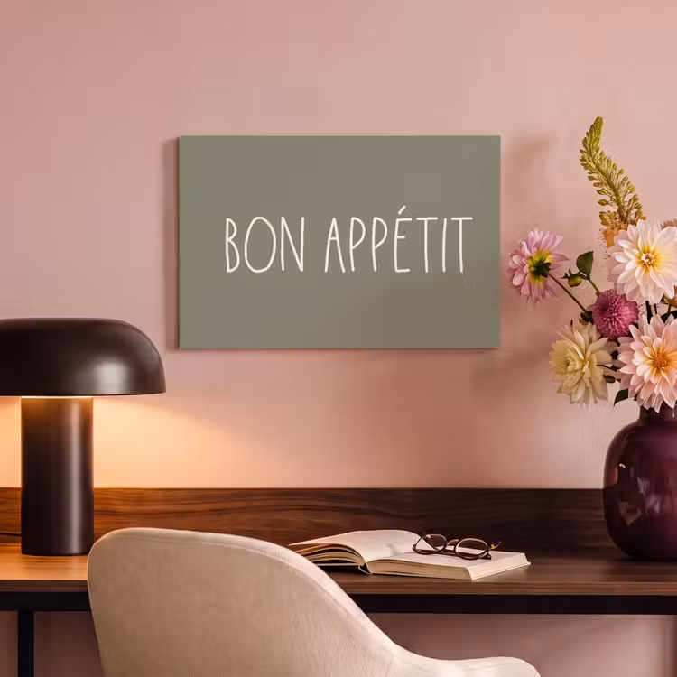 Canvas schilderij - Spreuken - Bon appétit - Quotes - Eet smakelijk - Eten — 4