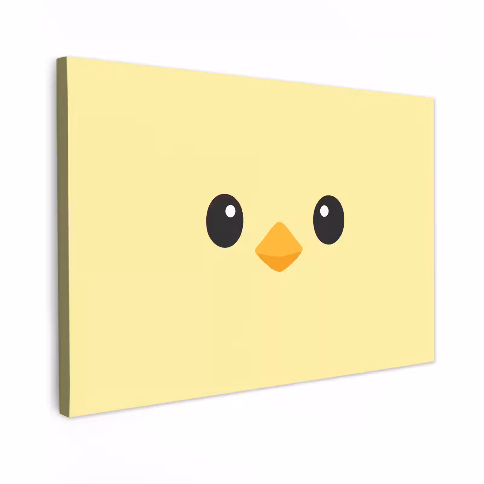Canvas schilderij - Kuiken - Vrolijk - Geel - Minimalistisch — 1