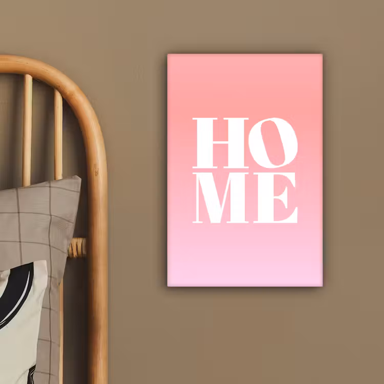 Canvas schilderij - Home - Letters - Groot - Roze — 3