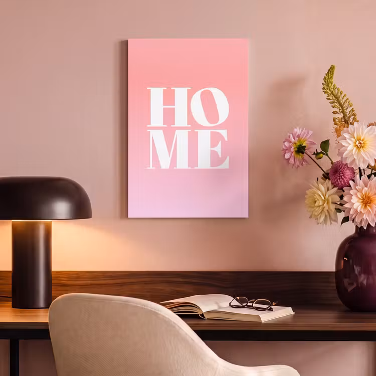Canvas schilderij - Home - Letters - Groot - Roze — 4