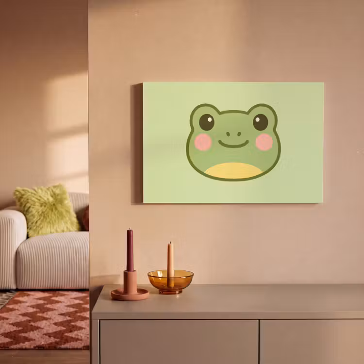 Canvas schilderij - Kikker - Groen - Vriendelijkheid — 2