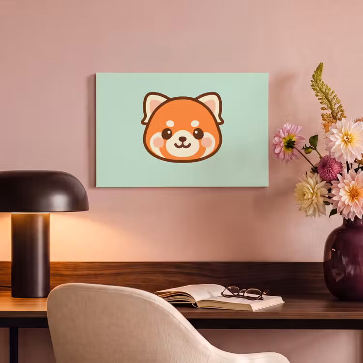 Canvas schilderij - Rode panda - Groen - Cartoon — 4