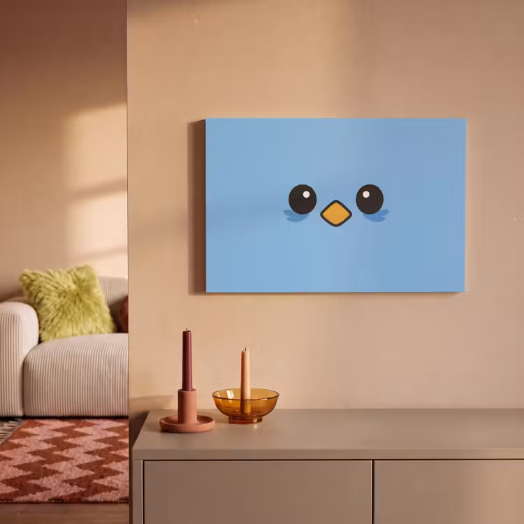 Canvas schilderij - Vogel - Blauw - Eenvoudig — 2