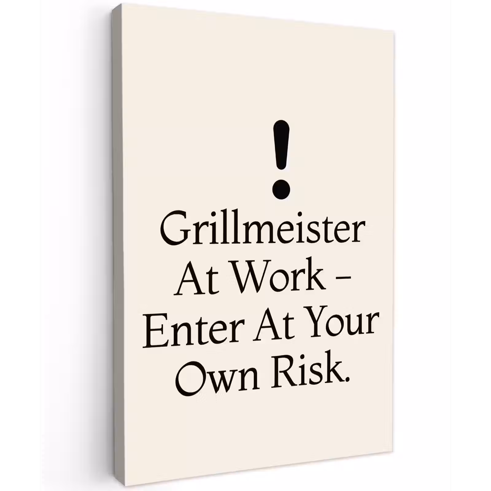 Canvas schilderij - Grill - Uitroepteken - Zwart - Tekst — 1