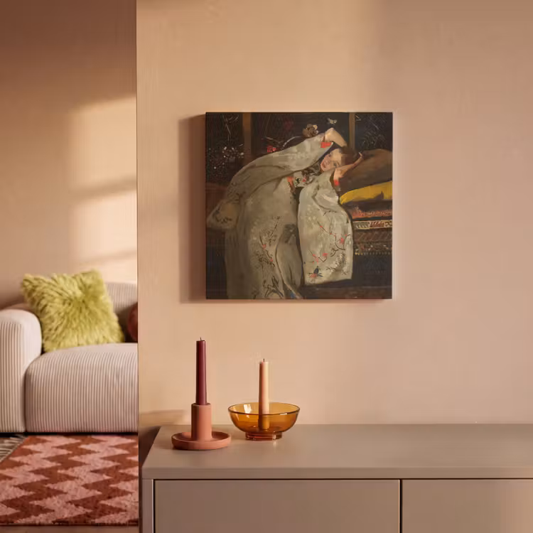 Canvas schilderij - Meisje in witte kimono - Schilderij van George Hendrik Breitner — 2