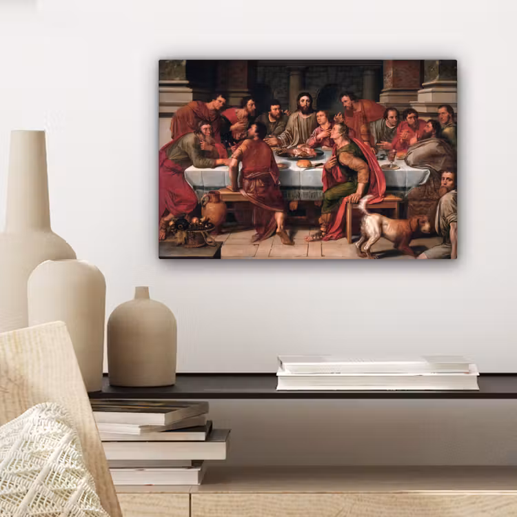 Canvas schilderij - Het laatste avondmaal - Schilderij van Willem Key — 5