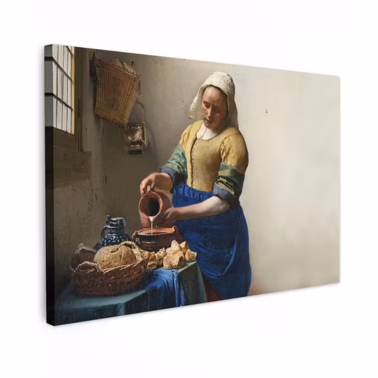 Canvas schilderij - Het melkmeisje - Kunst - Oude meesters - Vermeer — 1