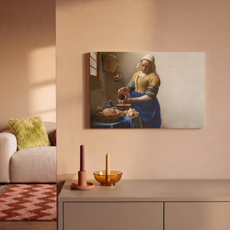 Canvas schilderij - Het melkmeisje - Kunst - Oude meesters - Vermeer — 2