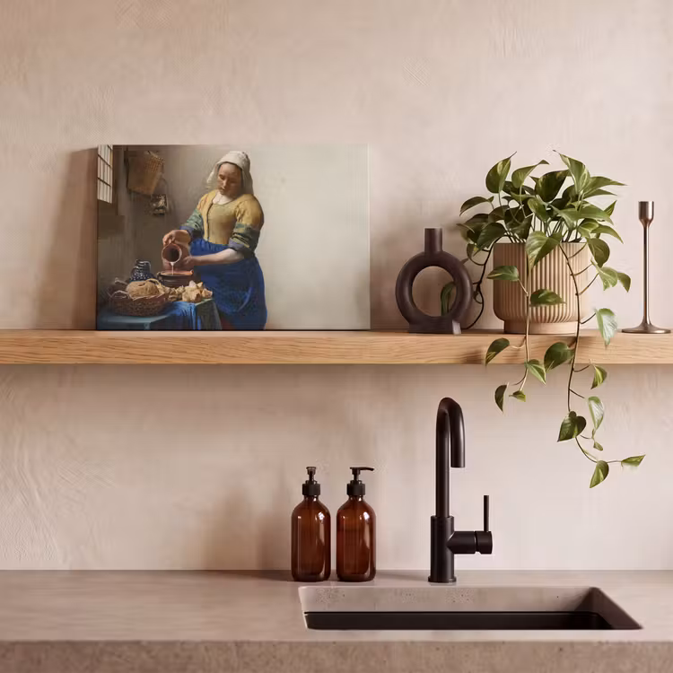 Canvas schilderij - Het melkmeisje - Kunst - Oude meesters - Vermeer — 3