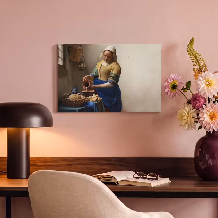 Canvas schilderij - Het melkmeisje - Kunst - Oude meesters - Vermeer — 4