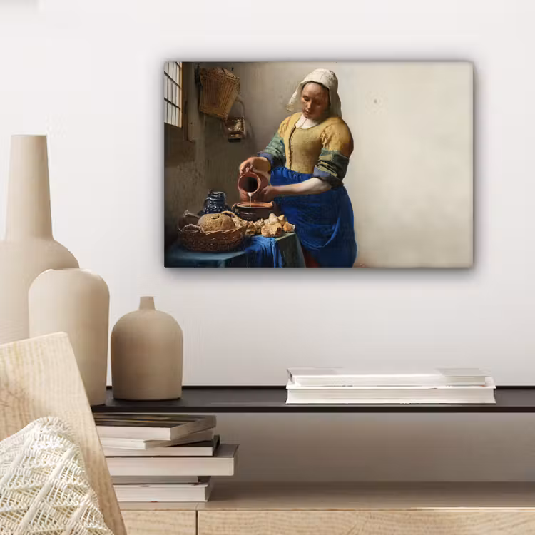 Canvas schilderij - Het melkmeisje - Kunst - Oude meesters - Vermeer — 5