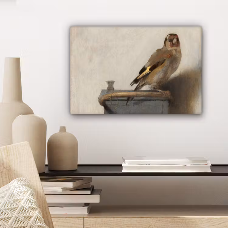 Canvas schilderij - Het puttertje - Carel Fabritius — 5