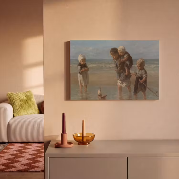 Canvas schilderij - Kinderen der zee - Schilderij van Jozef Israëls — 2