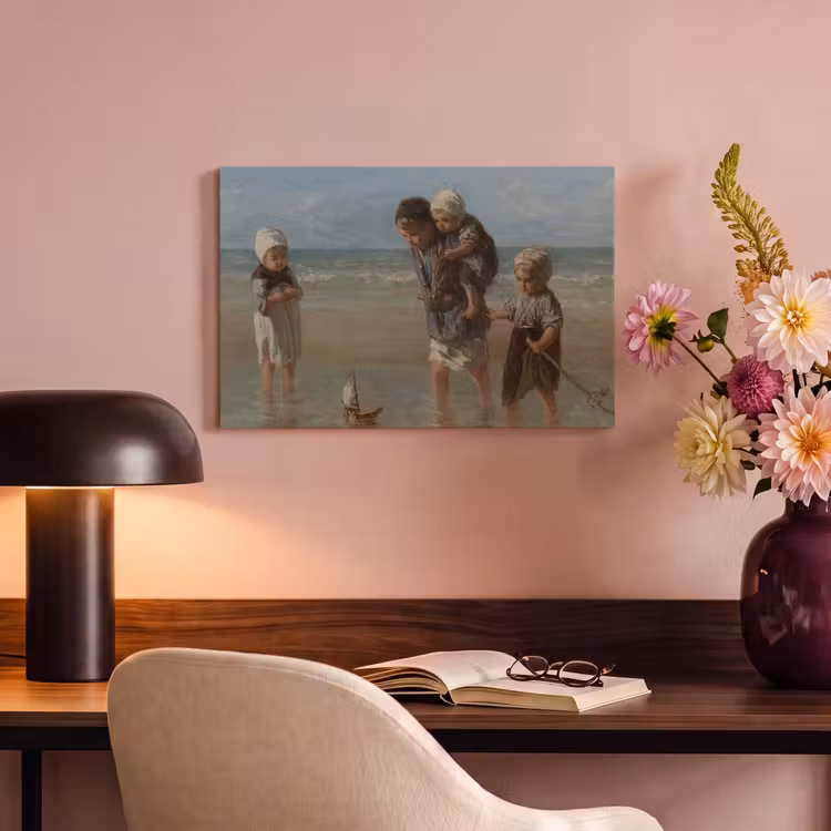 Canvas schilderij - Kinderen der zee - Schilderij van Jozef Israëls — 4