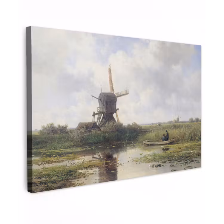 Canvas schilderij - Molen - Willem Roelofs - Oude meesters - Kunst — 1