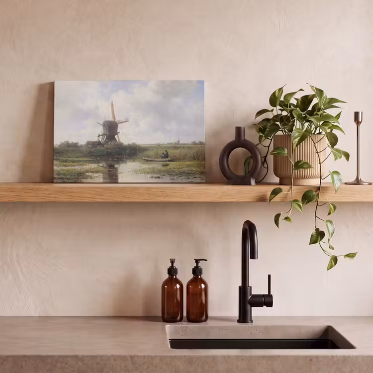Canvas schilderij - Molen - Willem Roelofs - Oude meesters - Kunst — 3