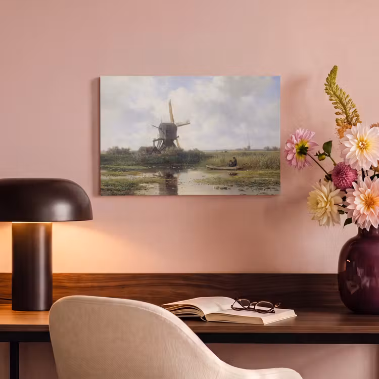 Canvas schilderij - Molen - Willem Roelofs - Oude meesters - Kunst — 4