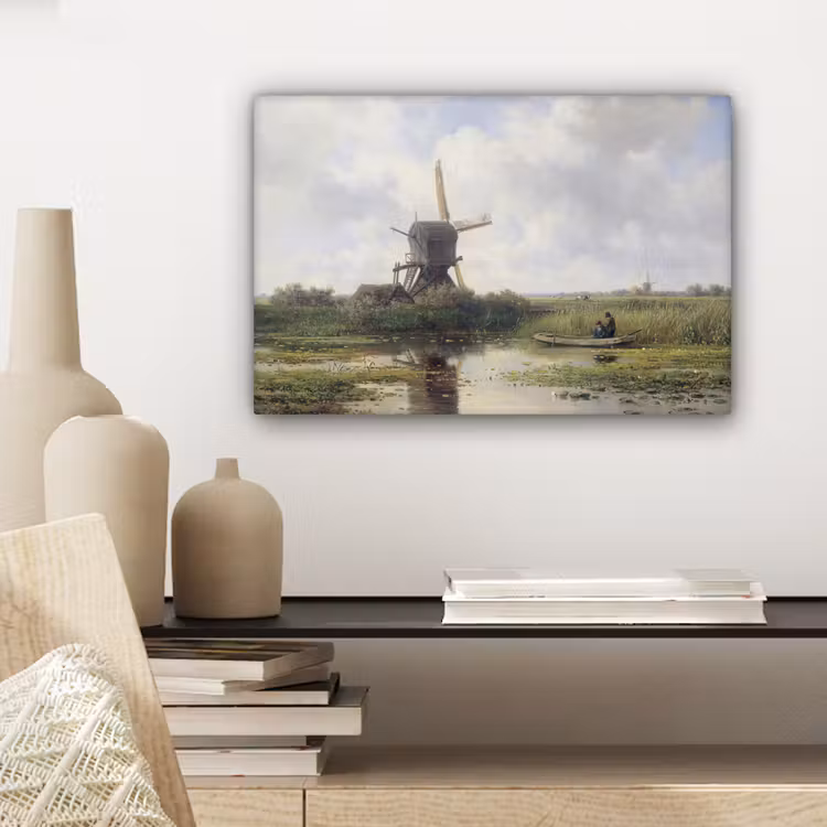 Canvas schilderij - Molen - Willem Roelofs - Oude meesters - Kunst — 5