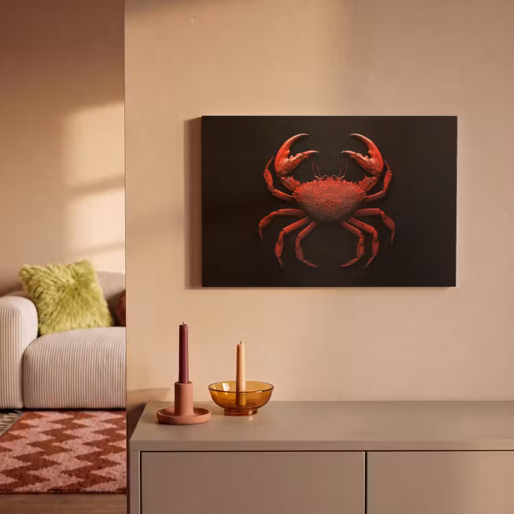Canvas schilderij - Krab - Rood - Vissen - Schaaldieren — 2