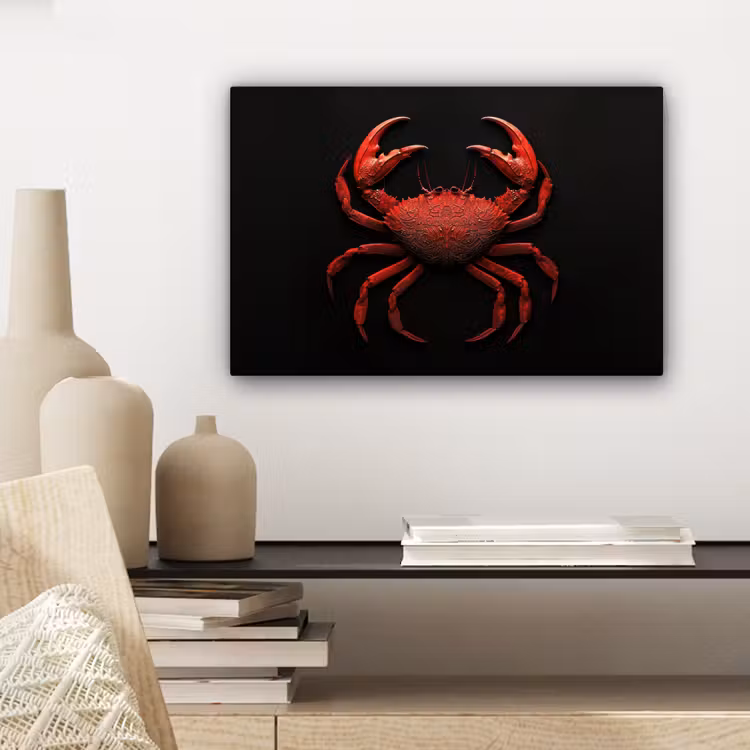 Canvas schilderij - Krab - Rood - Vissen - Schaaldieren — 5