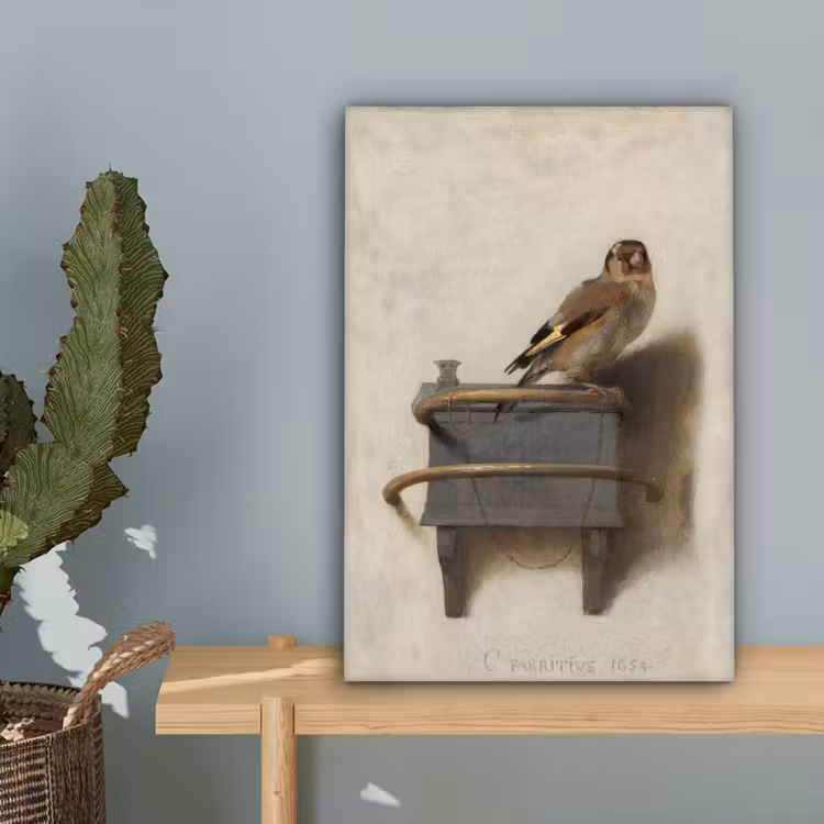 Canvas schilderij - Puttertje - Oude Meester - Carel Fabritius — 4