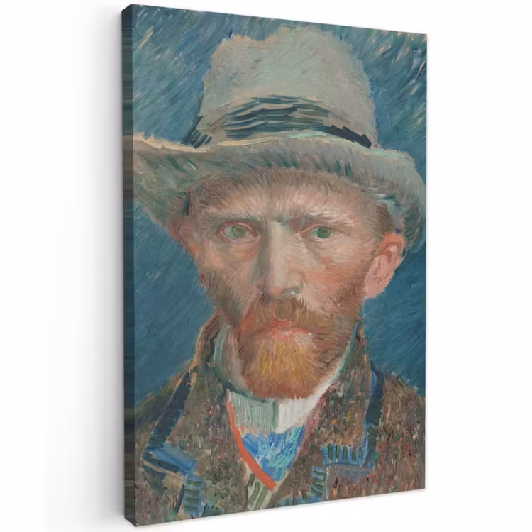 Canvas schilderij - Zelfportret 1887 - Schilderij van Vincent van Gogh — 1