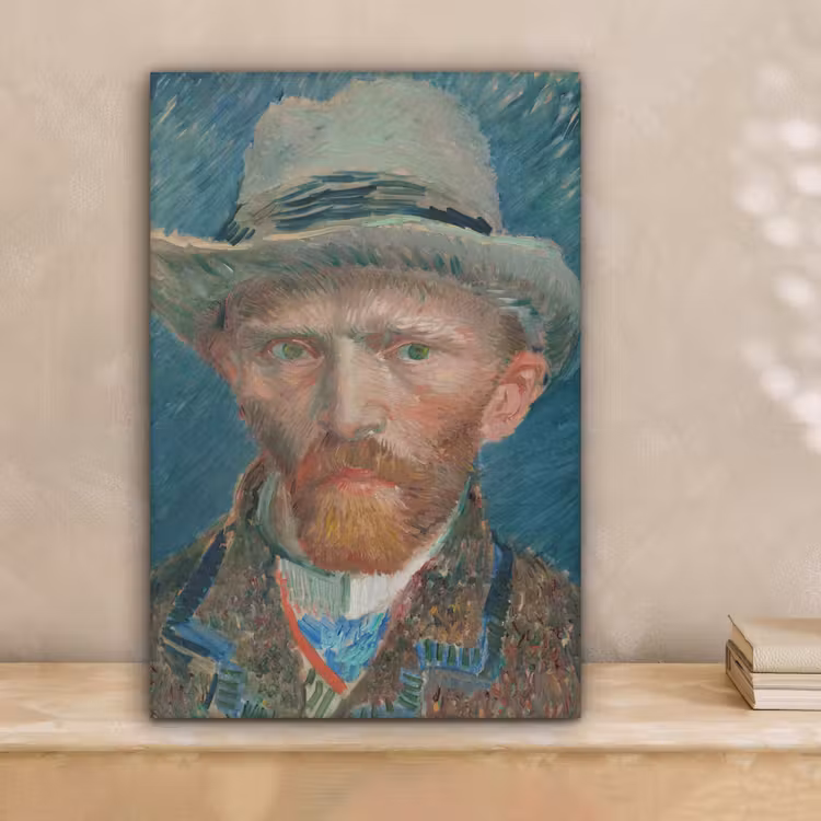 Canvas schilderij - Zelfportret 1887 - Schilderij van Vincent van Gogh — 2