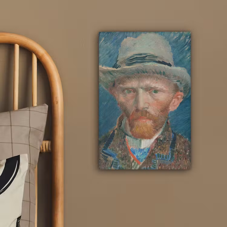 Canvas schilderij - Zelfportret 1887 - Schilderij van Vincent van Gogh — 3