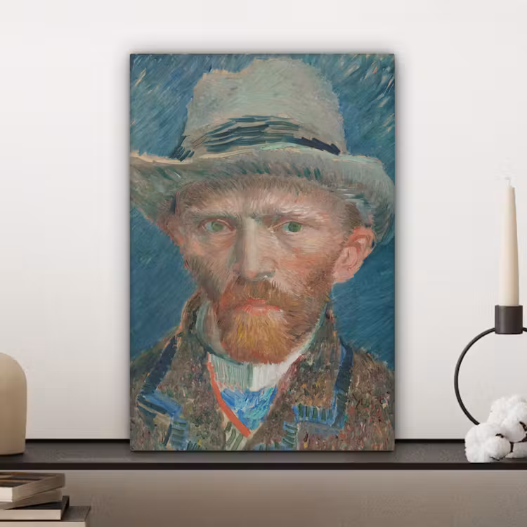 Canvas schilderij - Zelfportret 1887 - Schilderij van Vincent van Gogh — 5