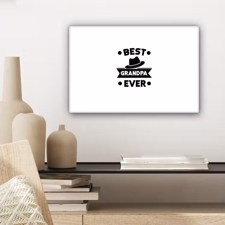 Canvas schilderij - Opa - Quotes - Best grandpa ever - Spreuken — 5