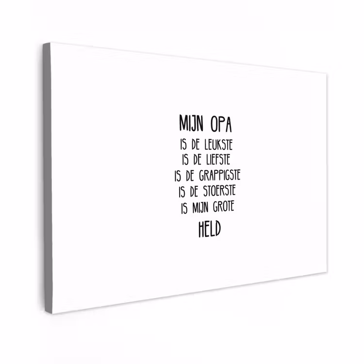 Canvas schilderij - Quotes - Mijn opa is mijn grote held - Spreuken - Opa — 1