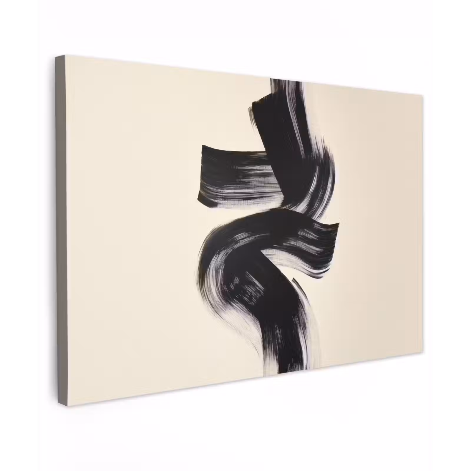Canvas schilderij - Strepen - Zwart - Abstract — 1