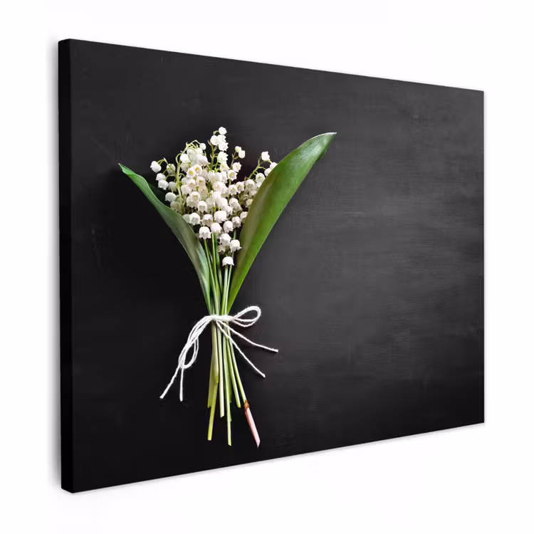 Canvas schilderij - Lelietjes van dalen - Bloemen - Strik - Flora — 1