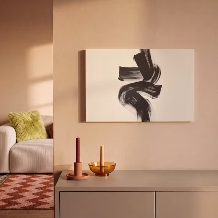 Canvas schilderij - Strepen - Zwart - Abstract — 2