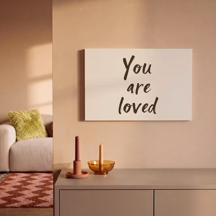 Canvas schilderij - Minimalistisch - Beige - Love — 2