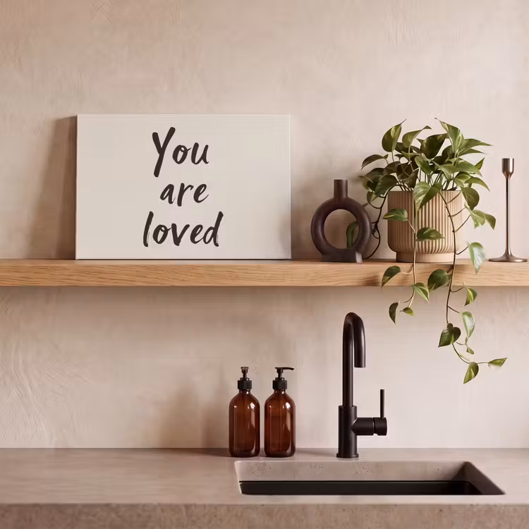 Canvas schilderij - Minimalistisch - Beige - Love — 3