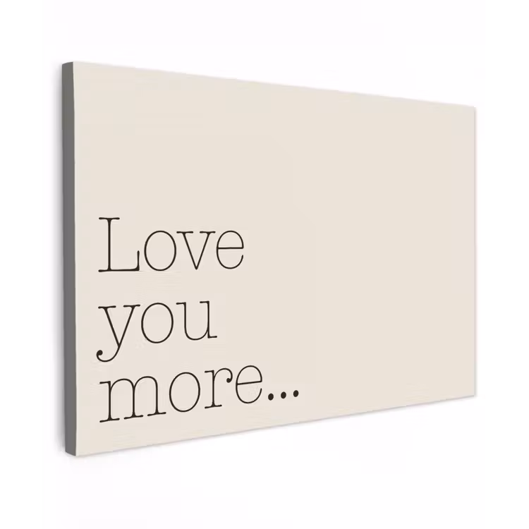 Canvas schilderij - Minimalistisch - Love - Beige — 1